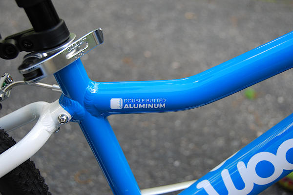 Woom frame up close with TIG welds